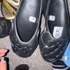 Adidas Black Slip-On Clogs